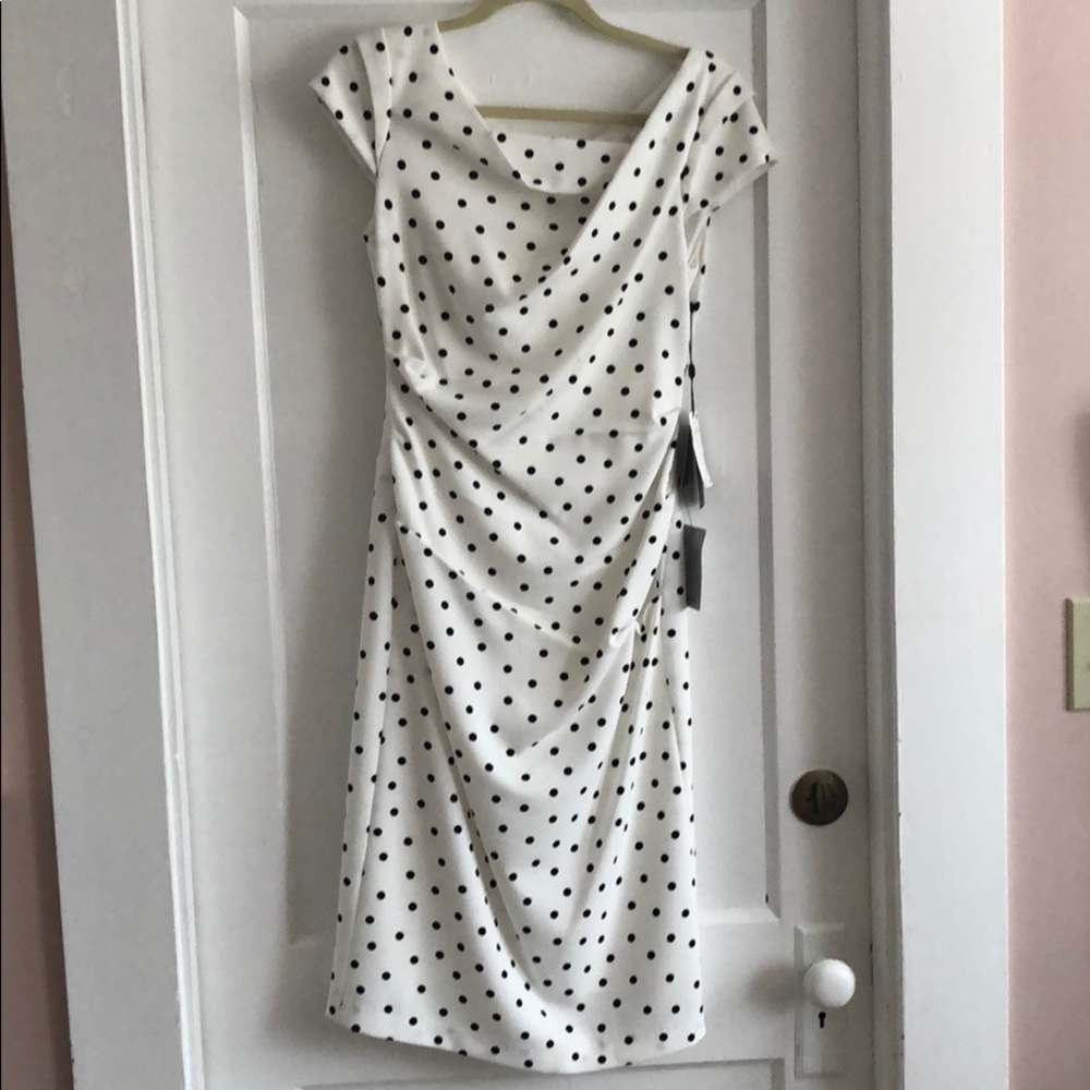 Adrianna Papell polka dot dress